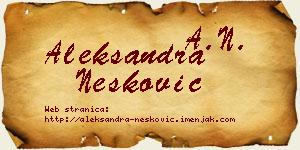 Aleksandra Nešković vizit kartica